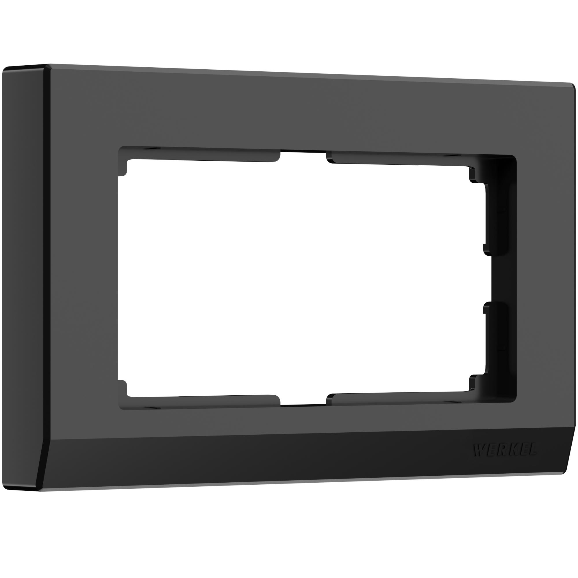 Рамка для двойной розетки черный Werkel W0081808