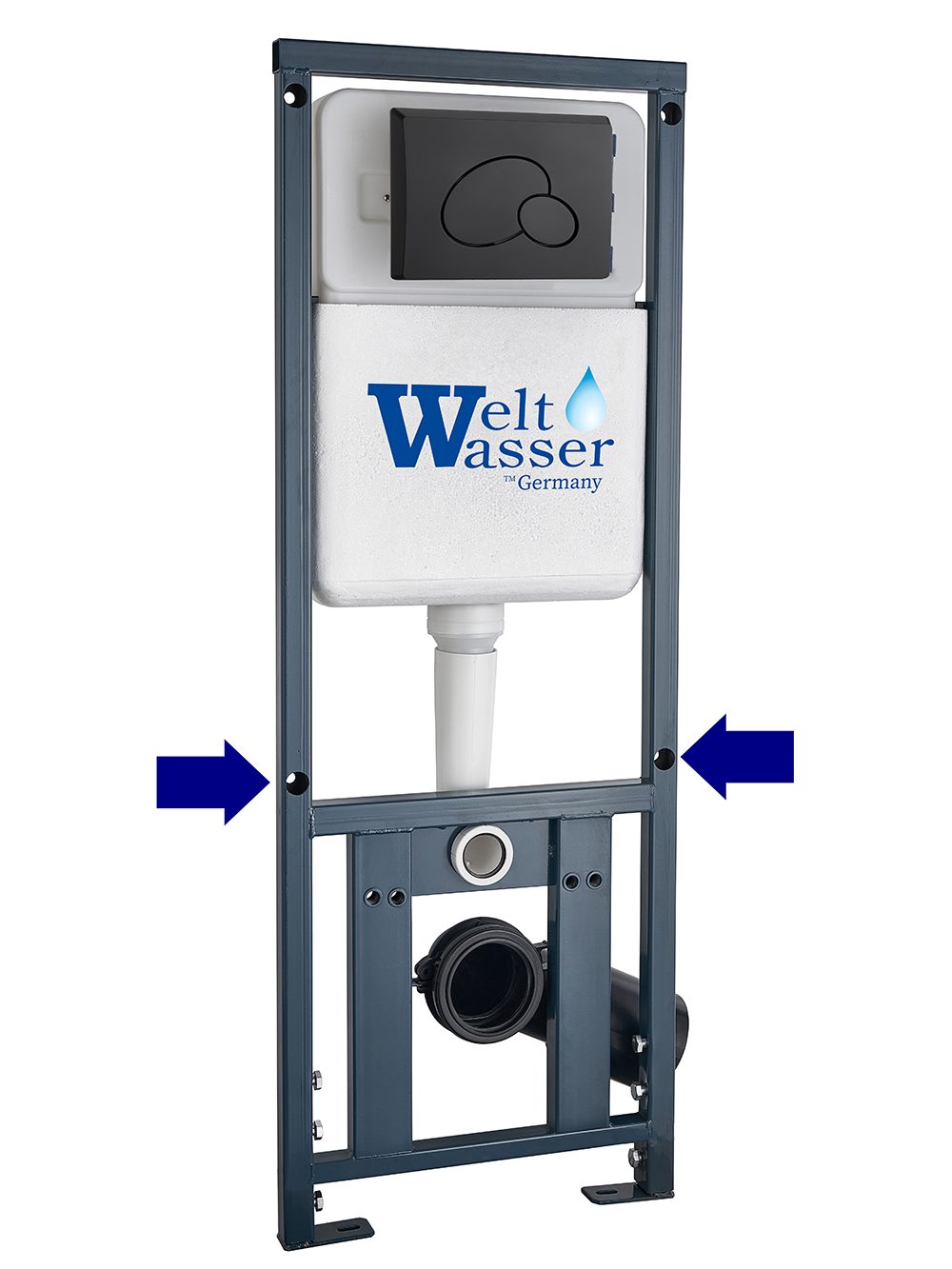 Инсталляция для унитаза WeltWasser WW Marberg 410 RD BL 10000011210 круглая кнопка