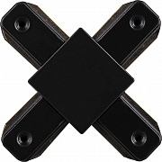 Коннектор Х-образный однофазный для шинопровода, черный Feron LD1002 10331